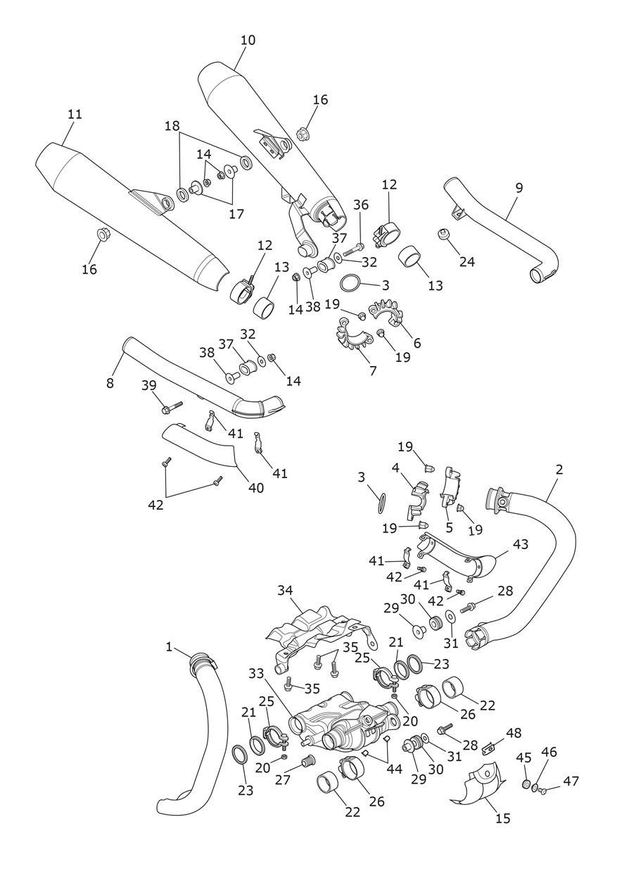 Exhaust System exploded diagram