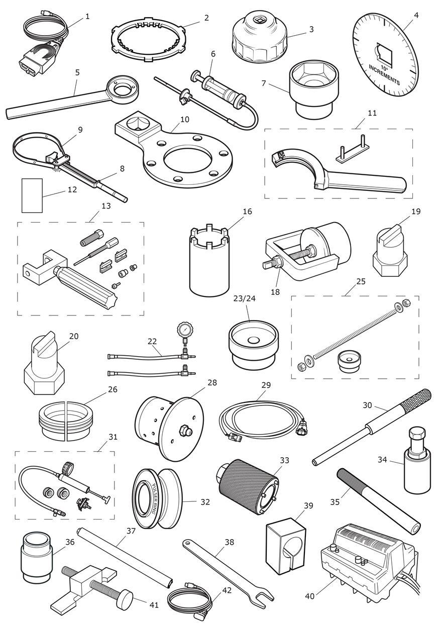 Service Tools exploded diagram