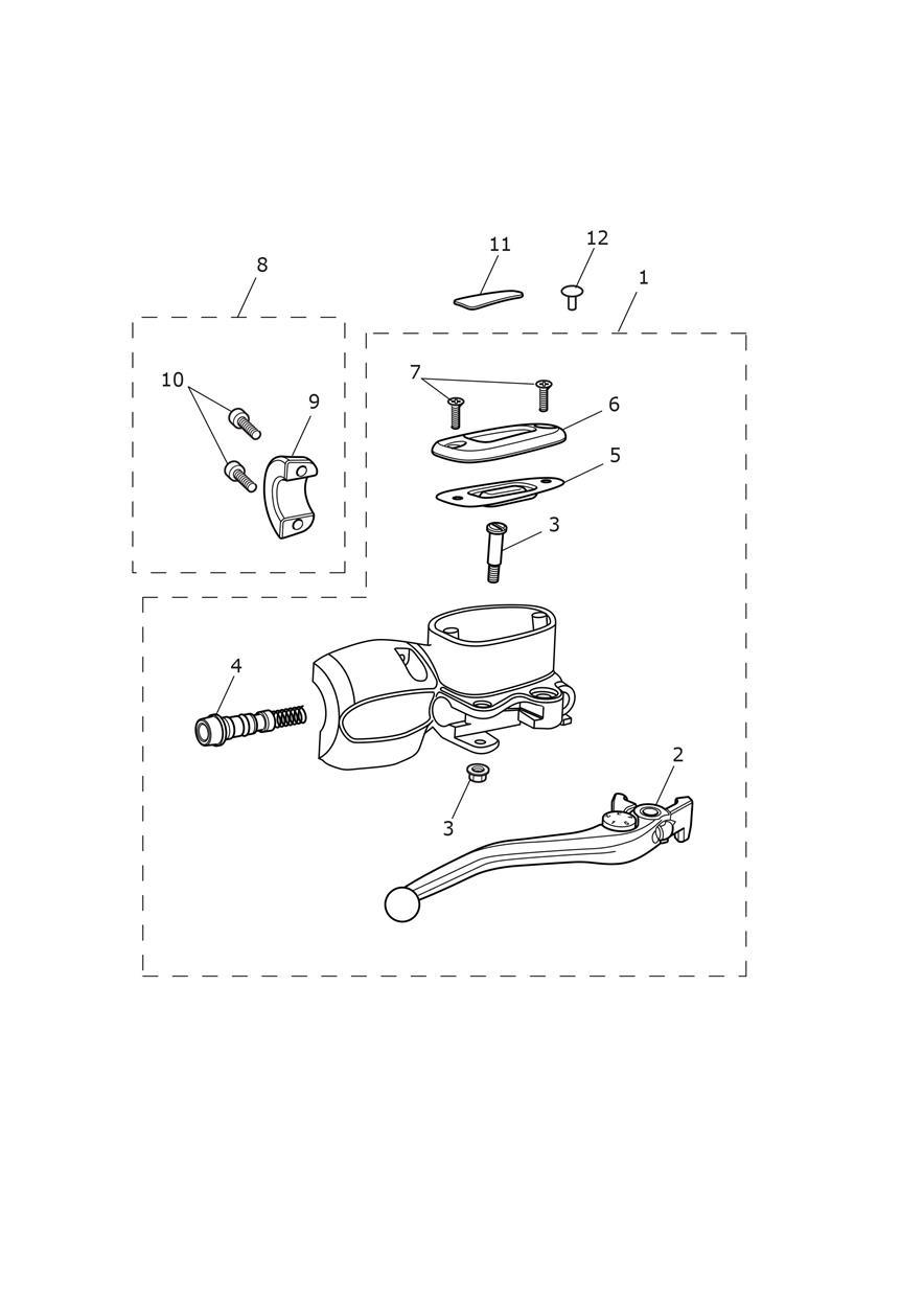 Front Master Cylinder Assy exploded diagram
