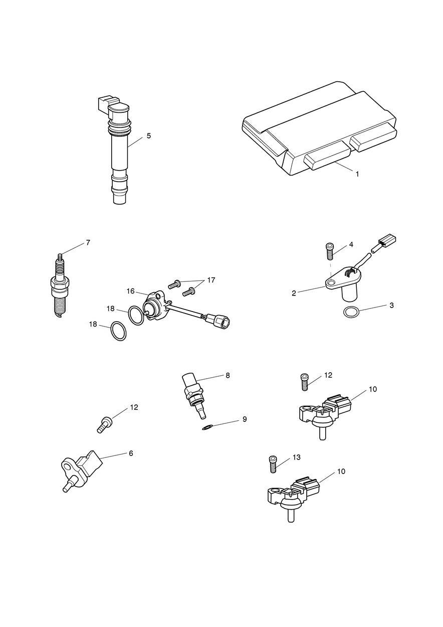 Engine Management System exploded diagram