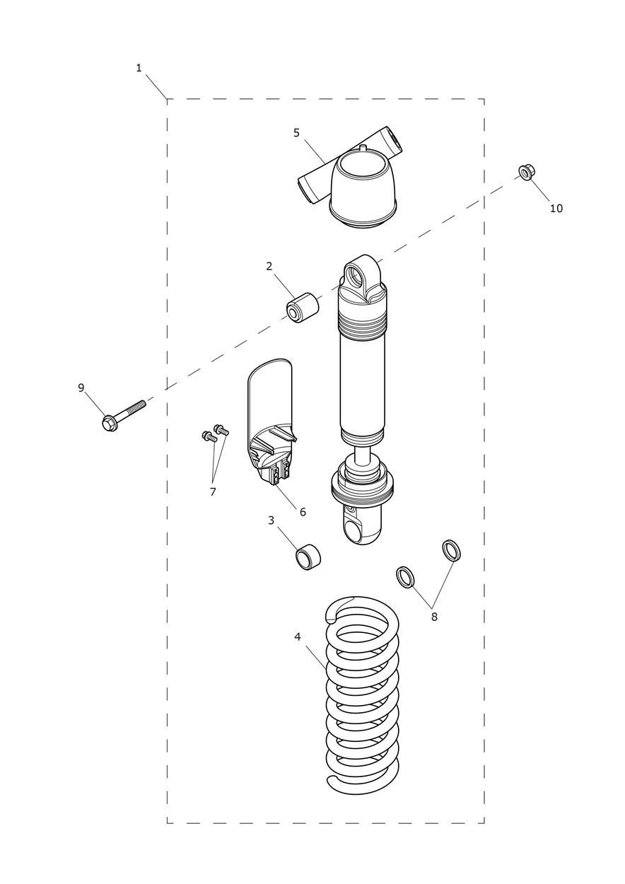 Rear Suspension Unit exploded diagram