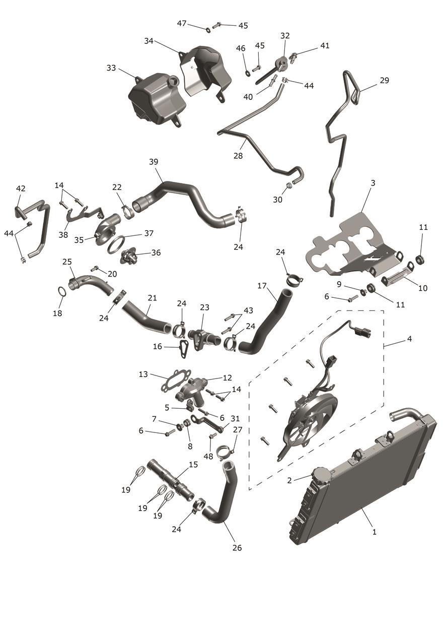 Cooling System exploded diagram