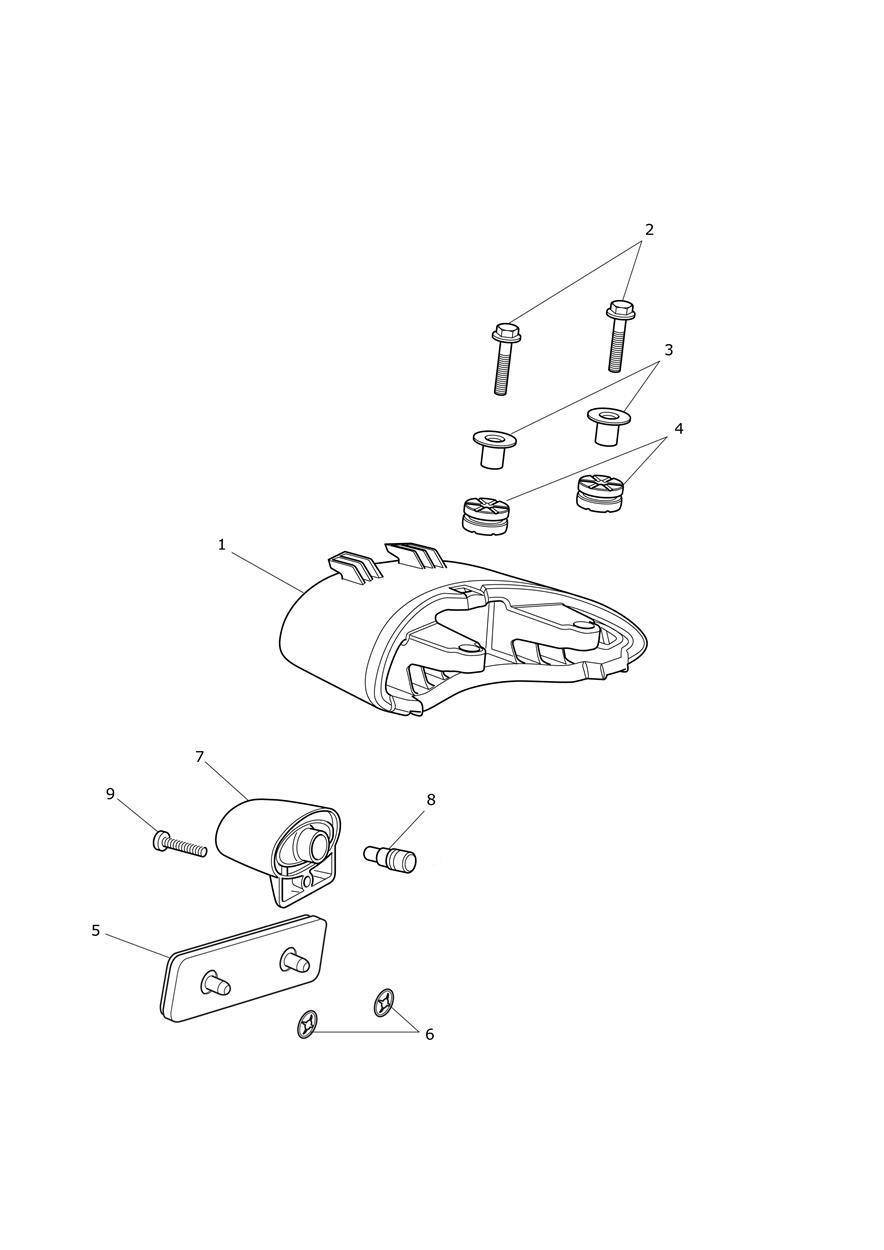 Rear Light exploded diagram