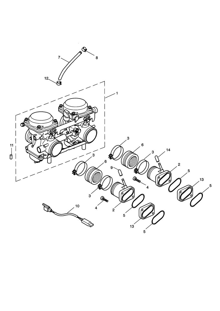 Carburettors - Bonneville T100 exploded diagram