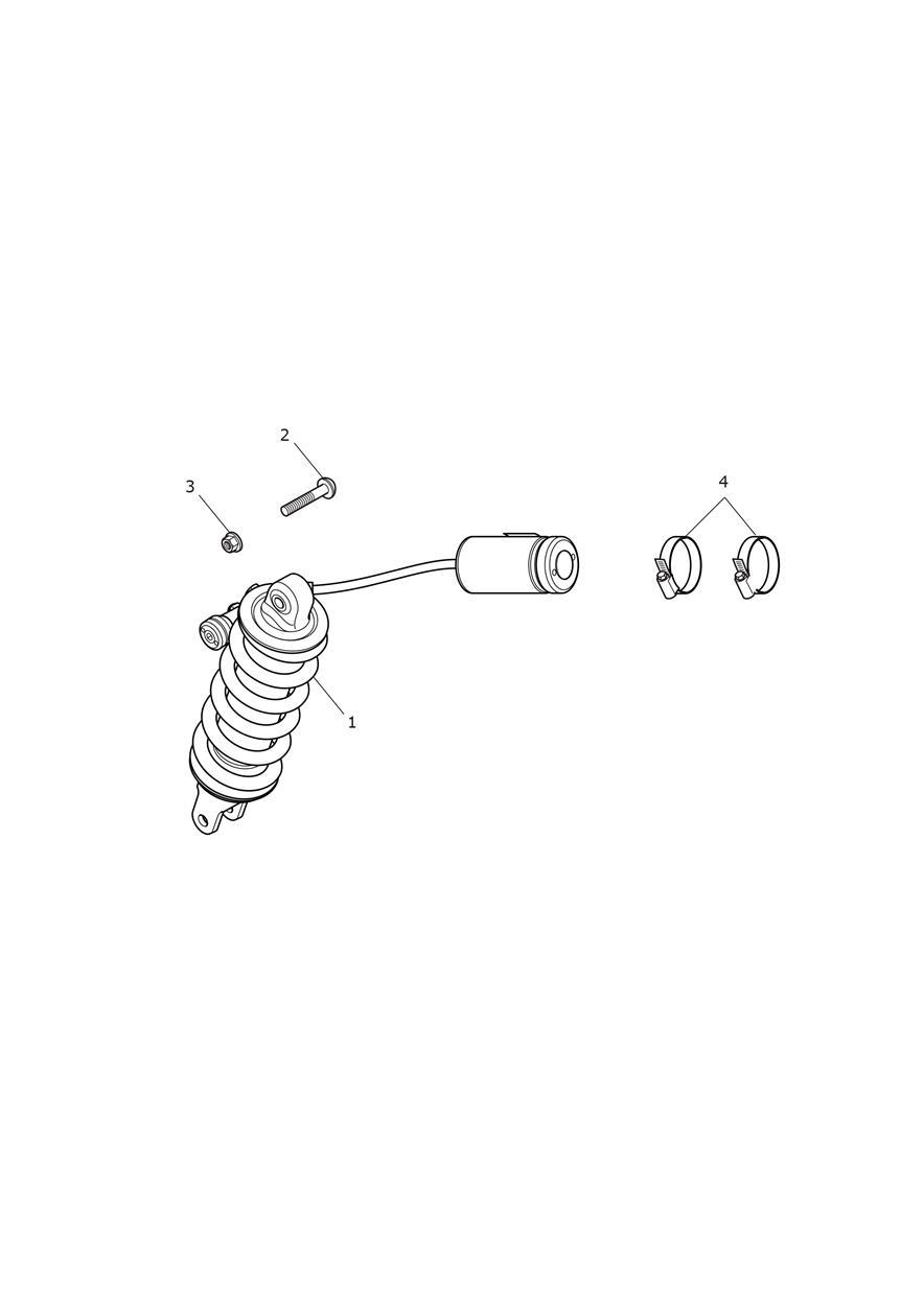 Rear Suspension Unit - Low Ride Height Only exploded diagram