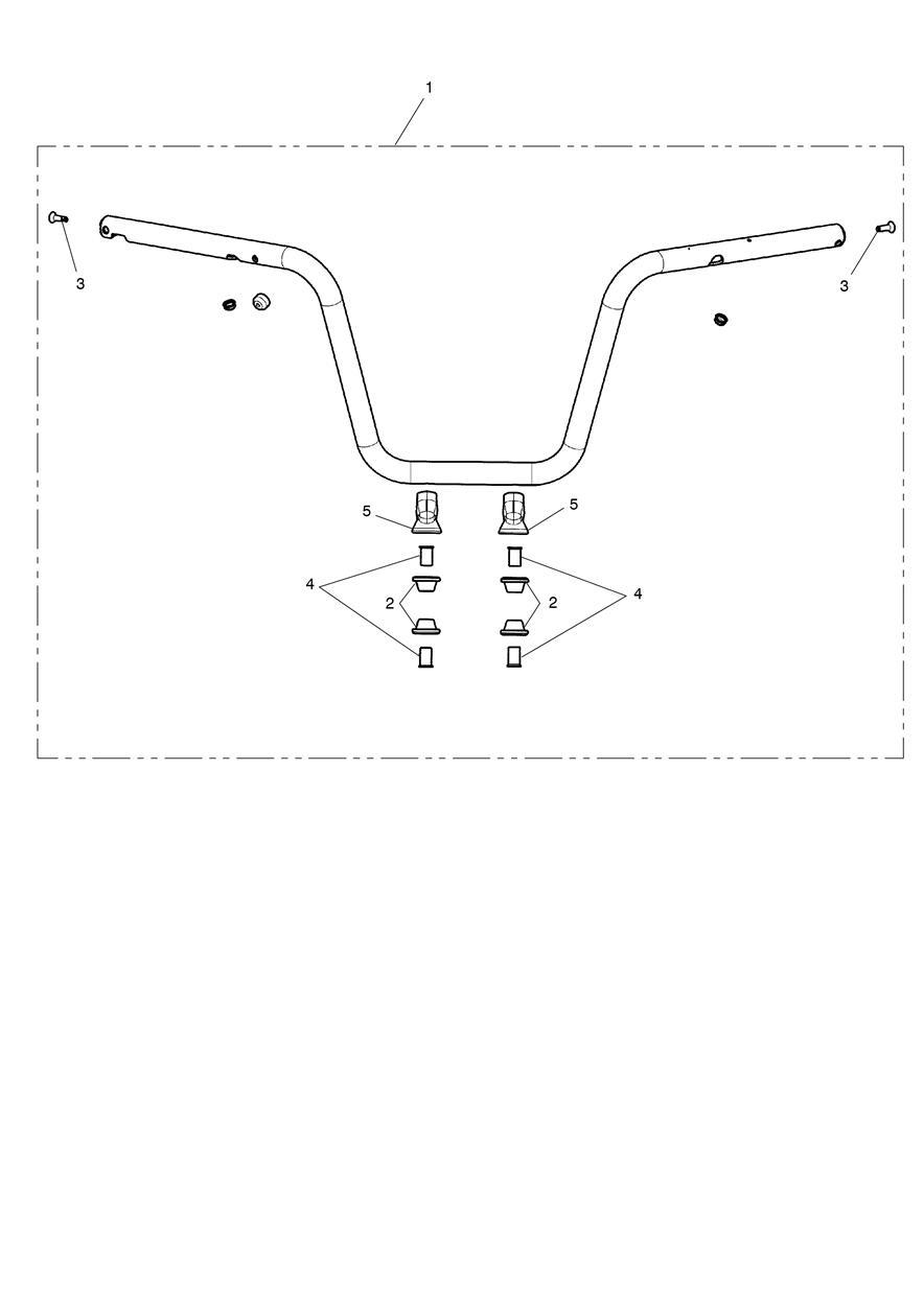 High Handlebar Kit, Black exploded diagram