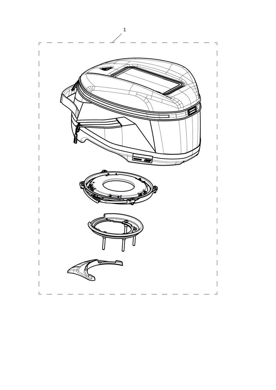 Tank Bag Kit, Keyless exploded diagram