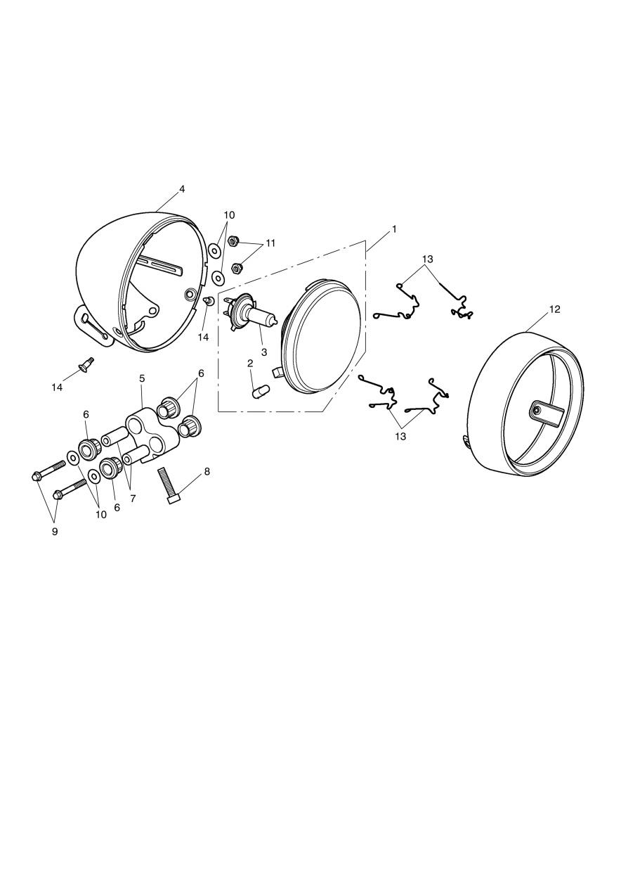 Headlight Assembly exploded diagram