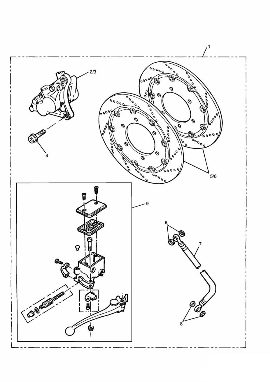 A-Spec Brake Kit (up to VIN 4902) exploded diagram