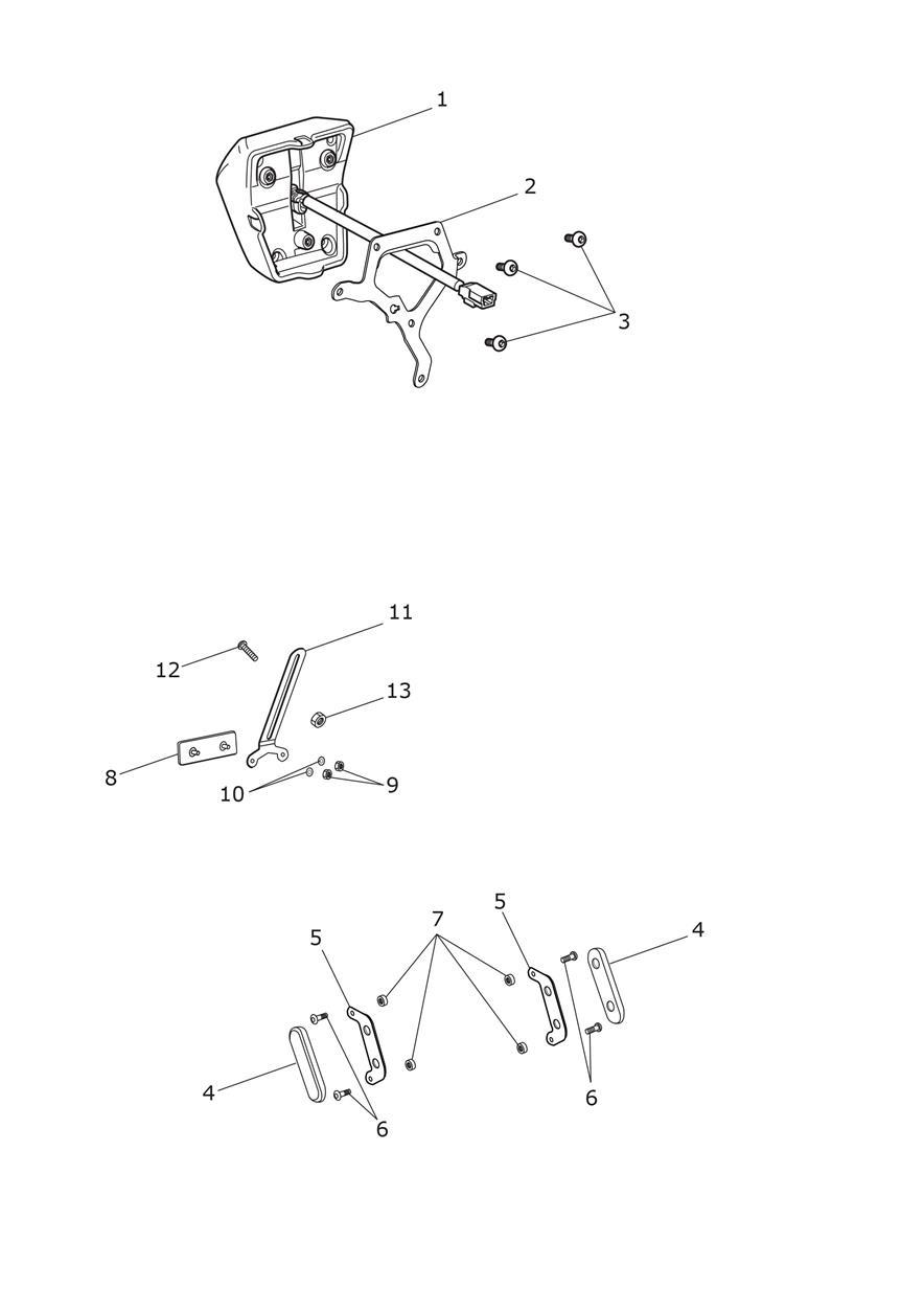 Rear Light & Reflectors exploded diagram