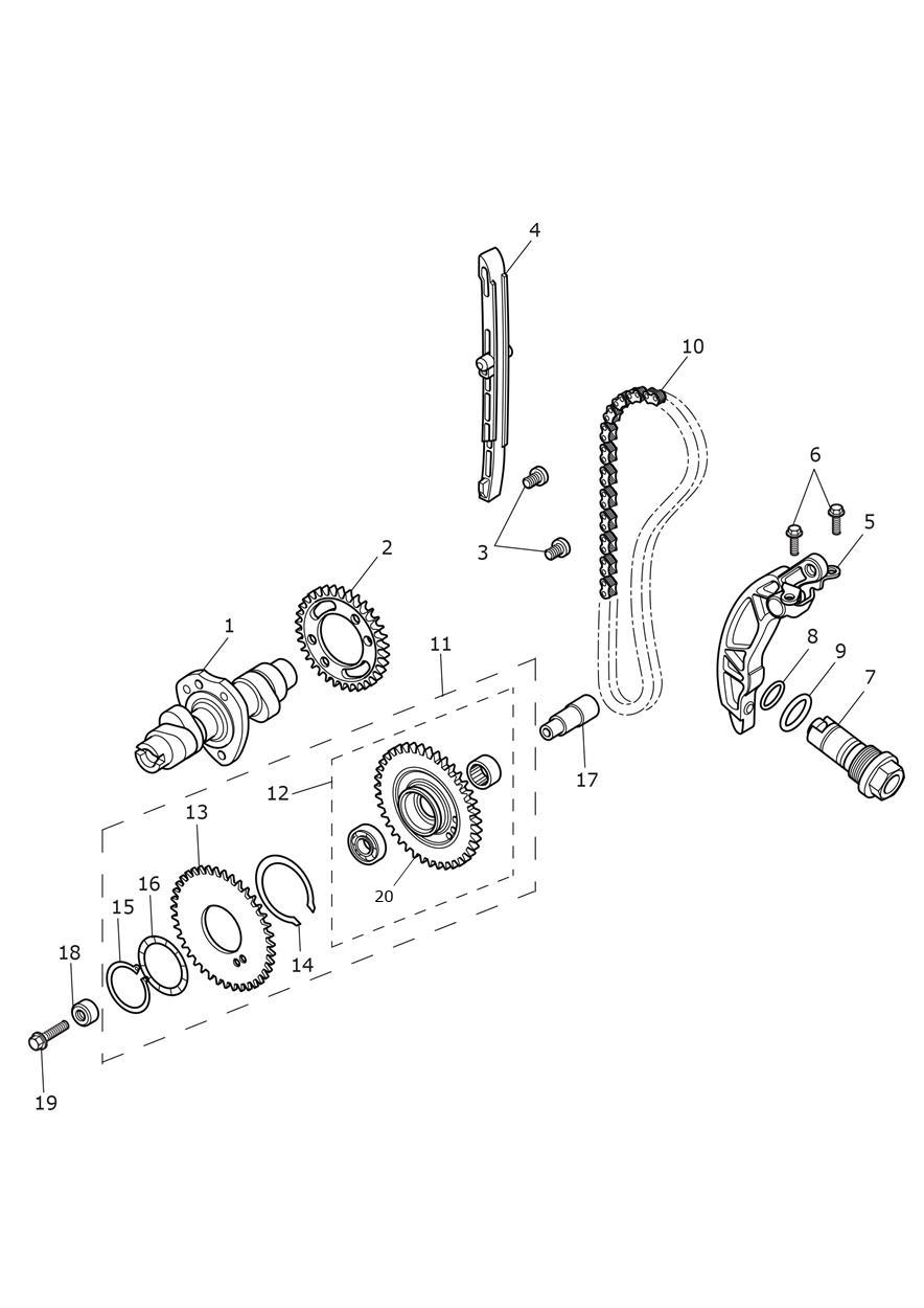 Camshaft & Camshaft Drive exploded diagram