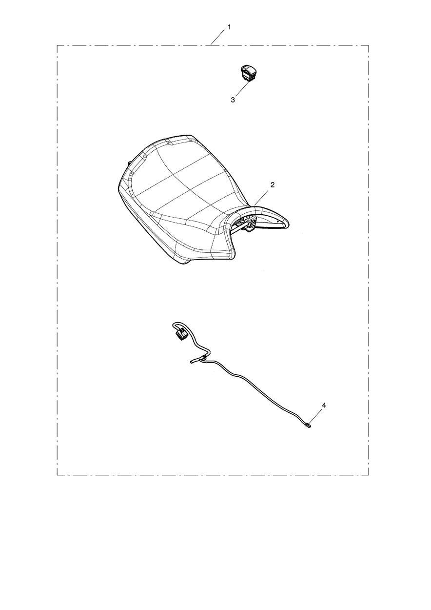 Rider Seat, Heated Kit, Low exploded diagram