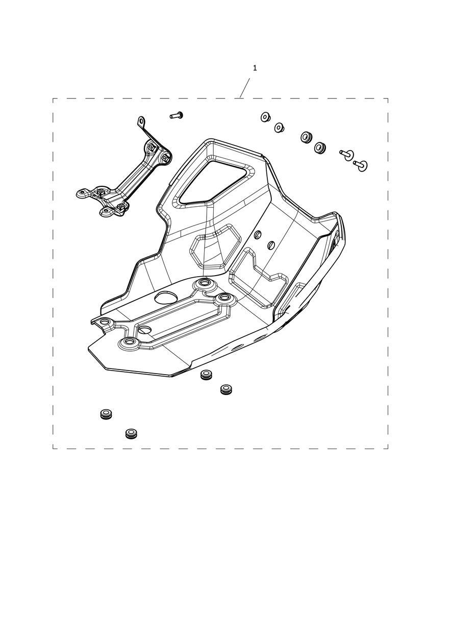 Sump Guard Kit, Aluminium, exploded diagram