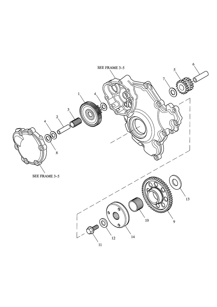 Starter Drive Gears exploded diagram
