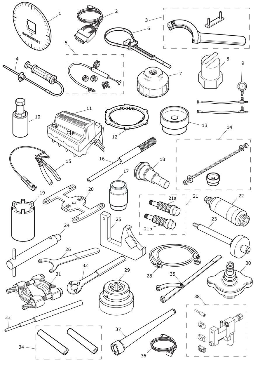 Service Tools exploded diagram