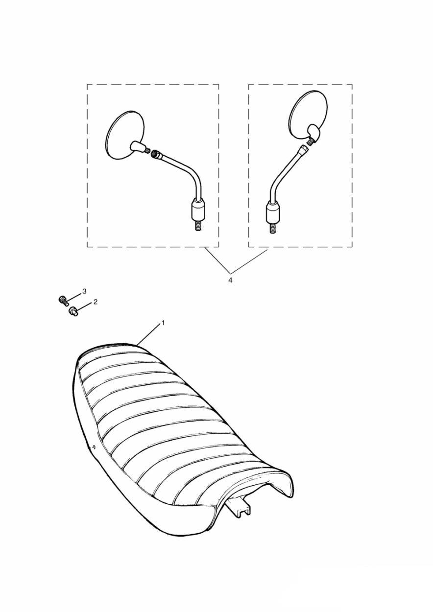 Seat/Mirrors exploded diagram
