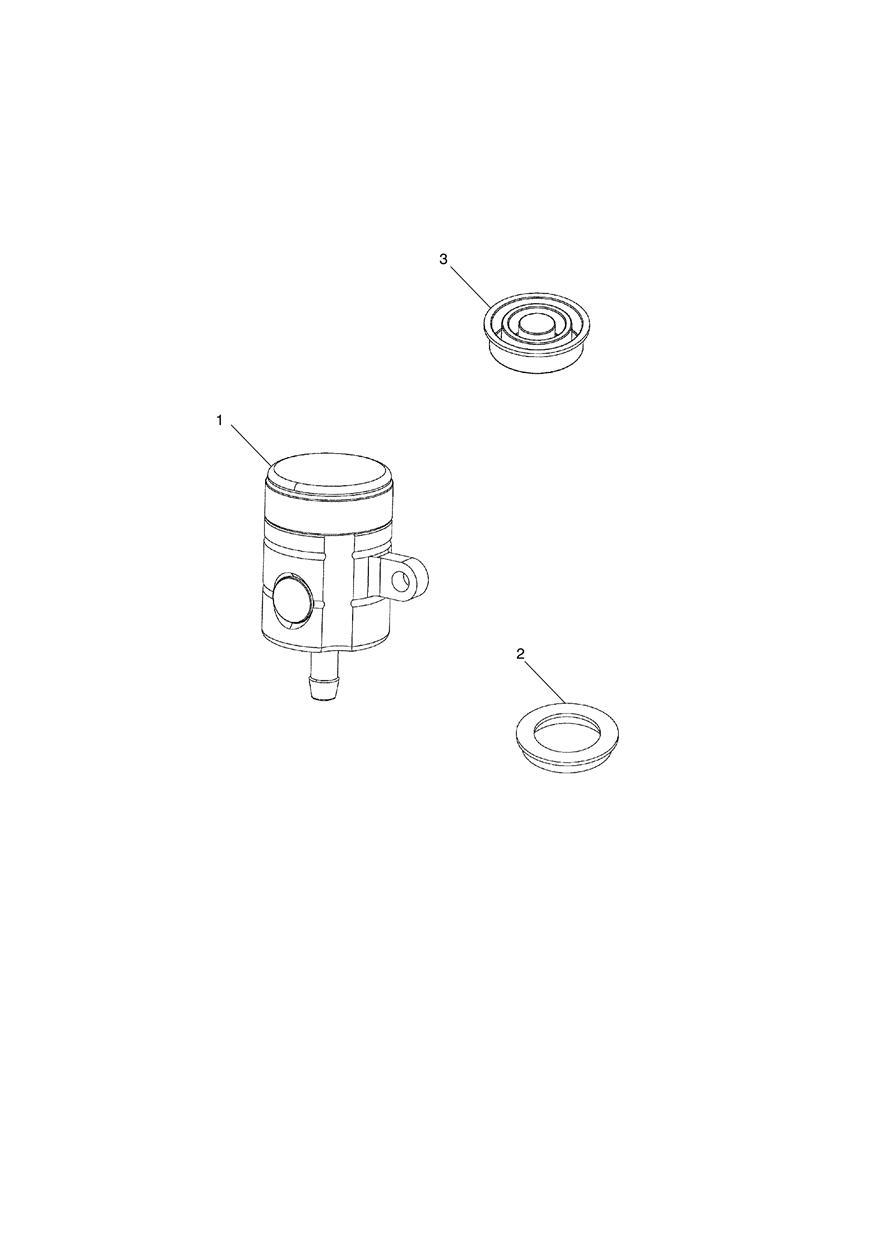 Rear Brake Reservoir exploded diagram
