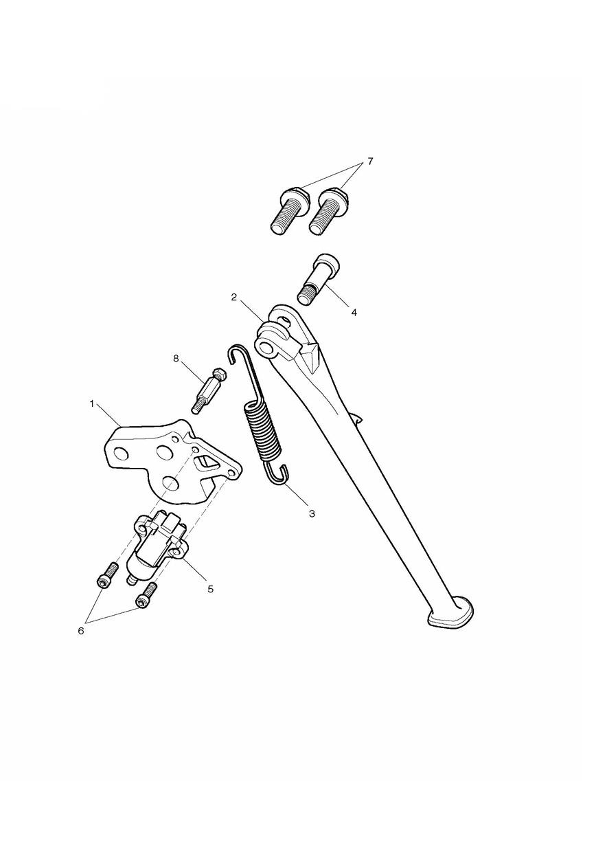 Sidestand exploded diagram