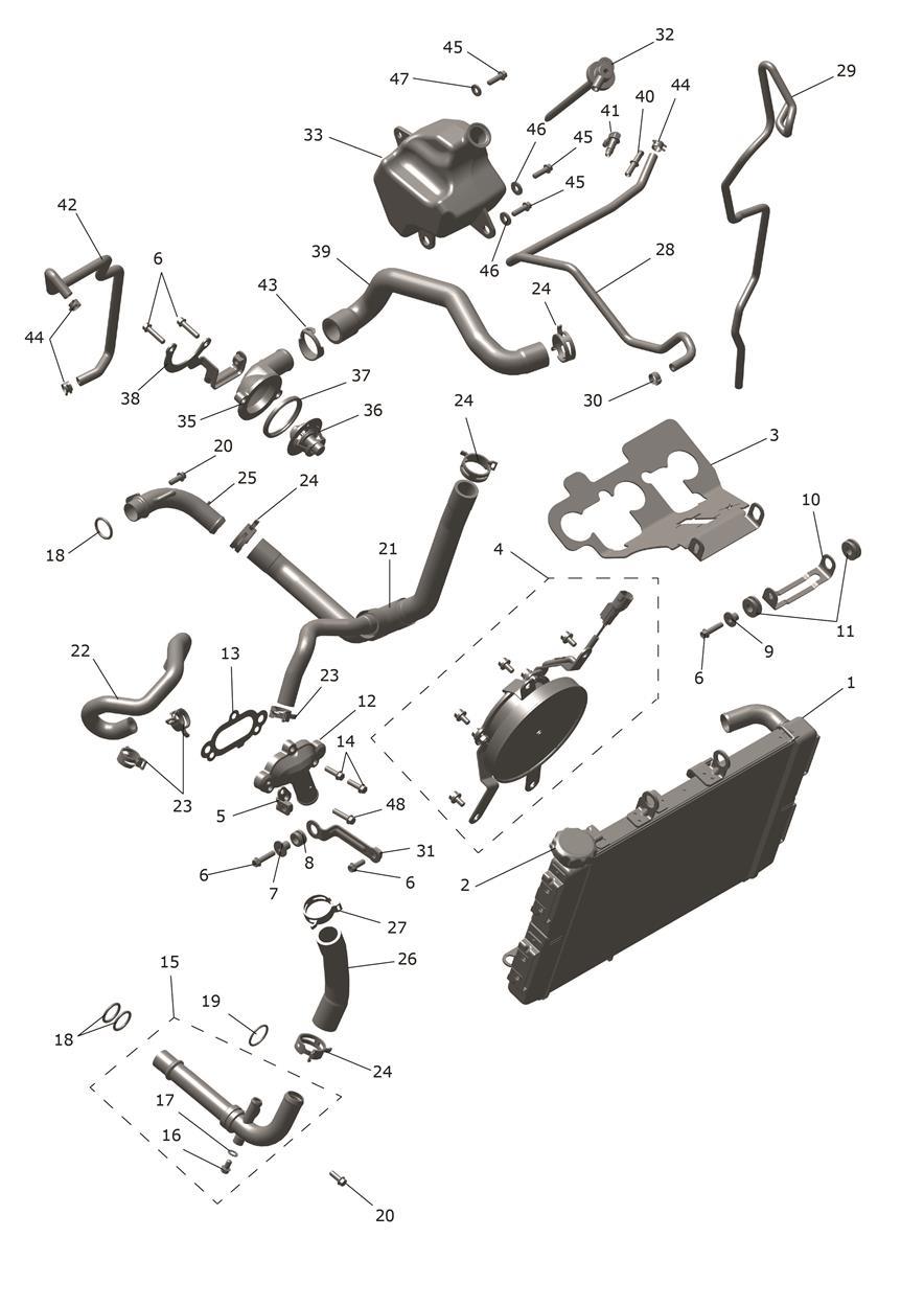 Cooling System exploded diagram