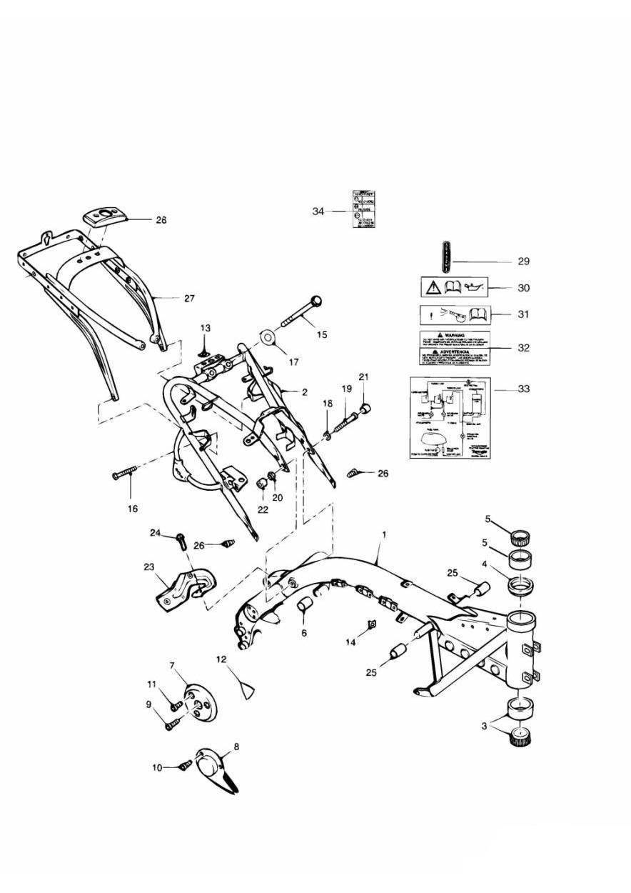 Main Frame & Fittings exploded diagram