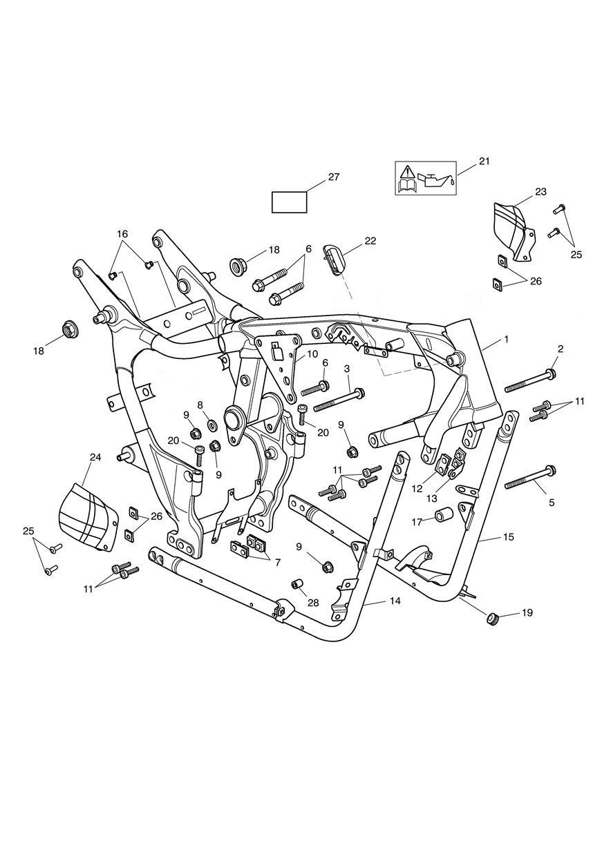 Main Frame & Fittings exploded diagram