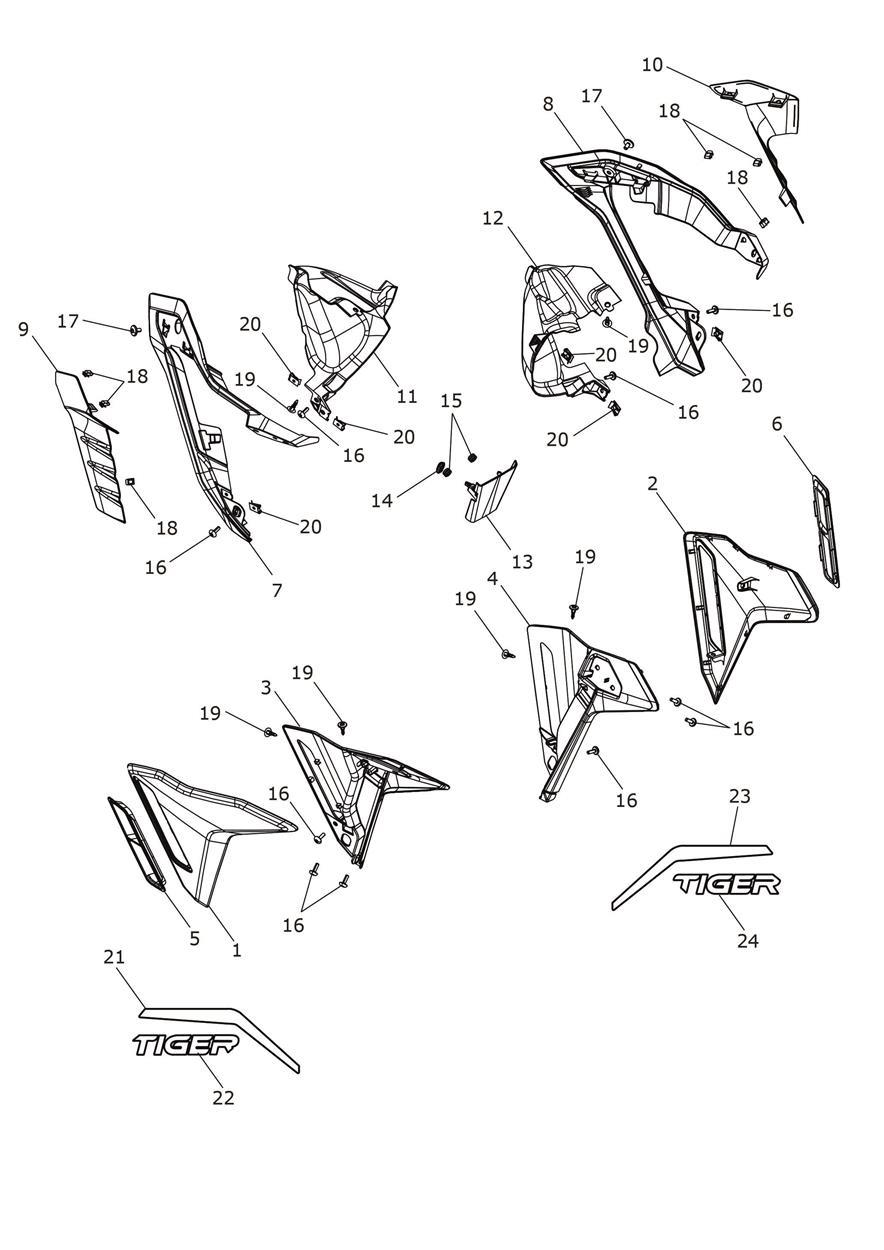 Side Panels exploded diagram