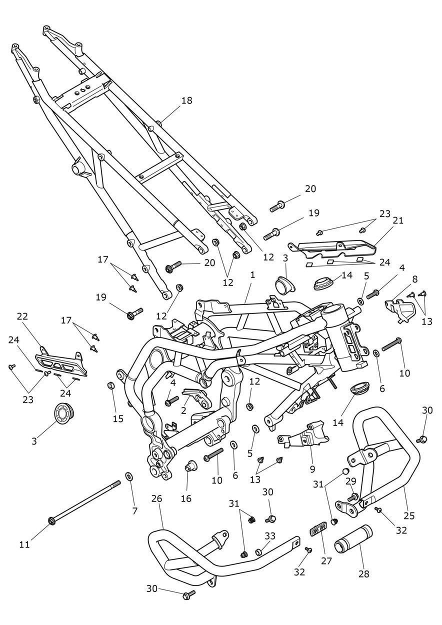 Frame & Subframe exploded diagram