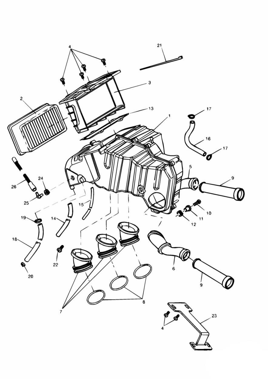 Airbox exploded diagram