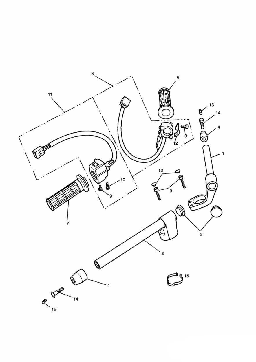 Handlebars and Switches exploded diagram