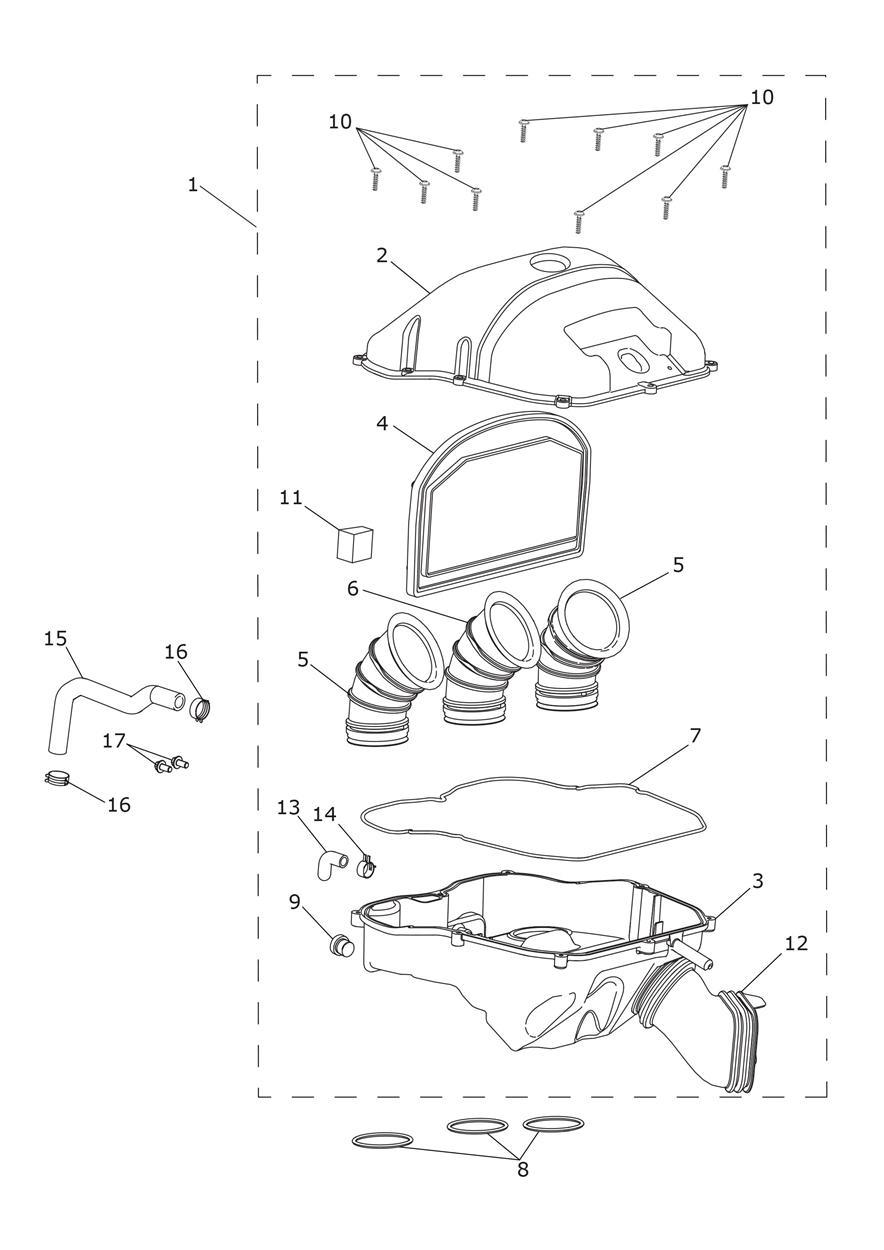 Airbox exploded diagram