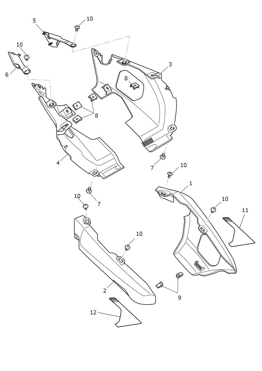 Rear Bodywork exploded diagram