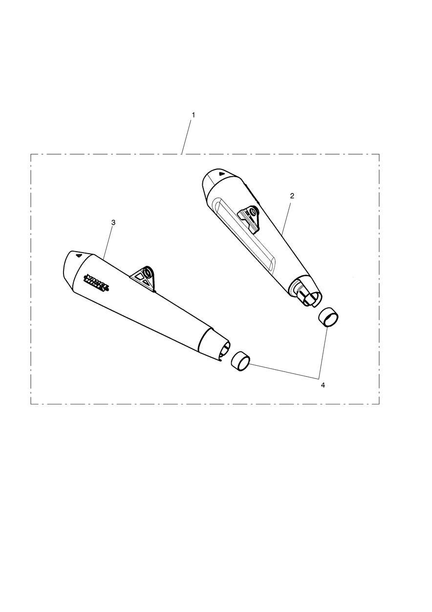 Silencer, Pair, US, Homologation exploded diagram