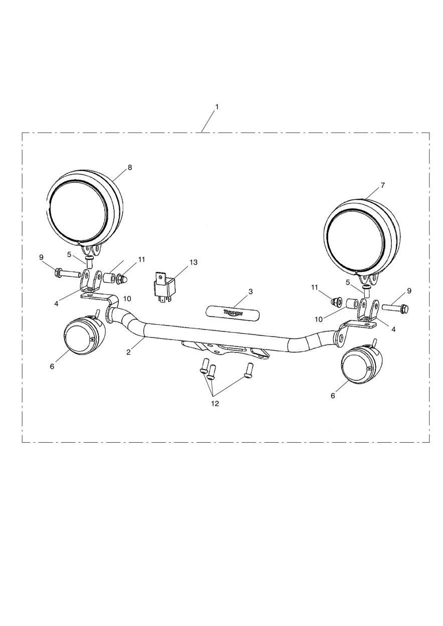 Auxillary Lamps Kit exploded diagram