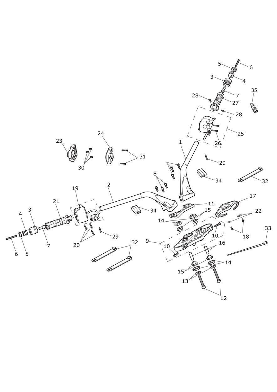 Handlebars & Switches exploded diagram