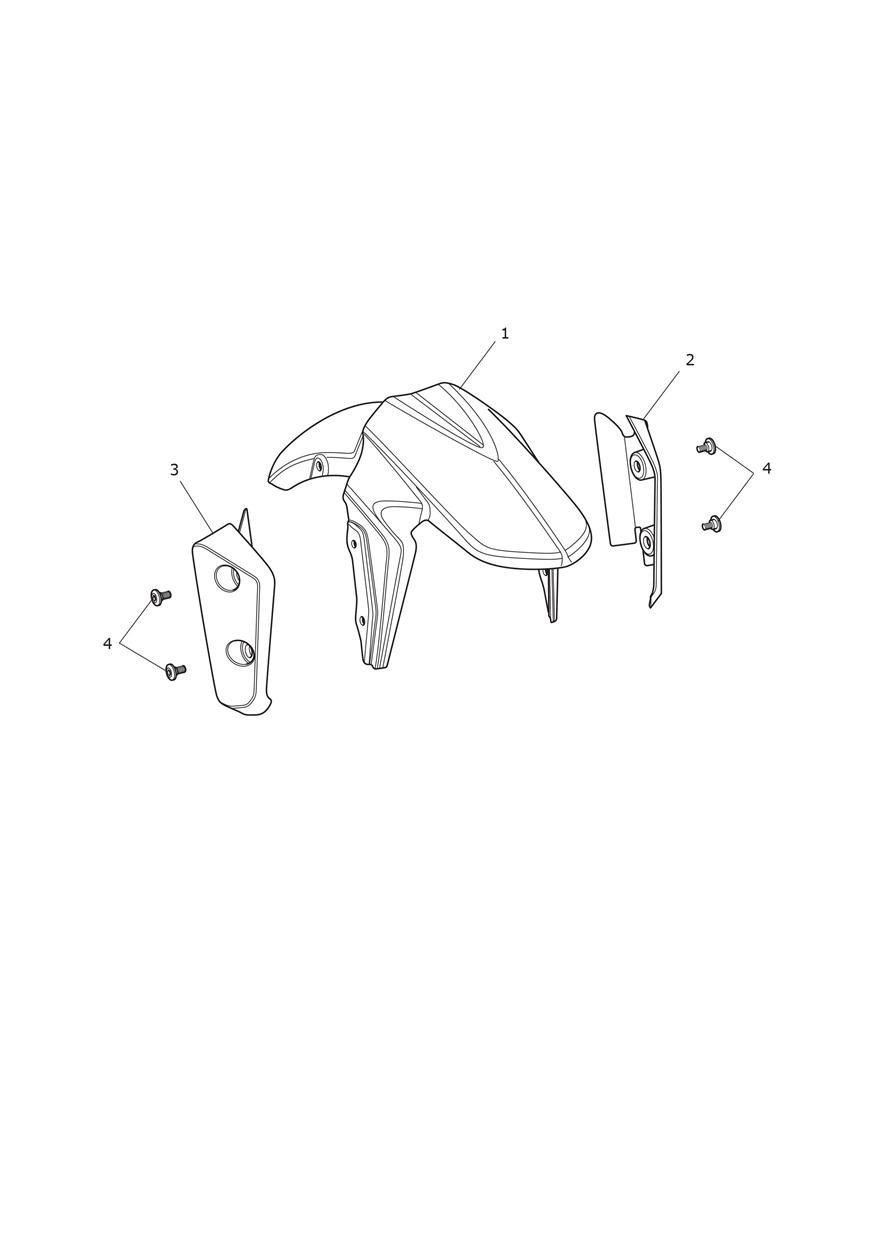 Front Mudguard exploded diagram