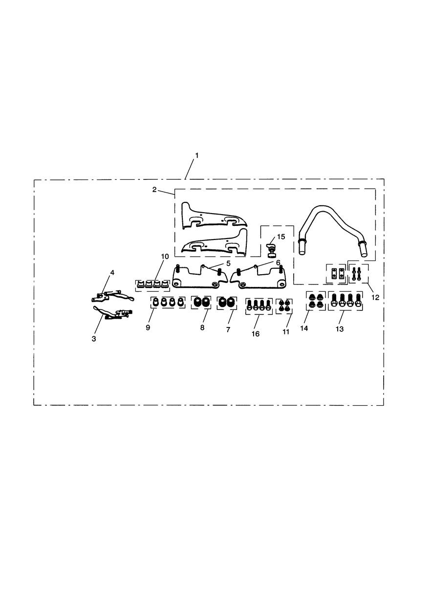 Passenger Backrest, Q/R, Passenger, Kit exploded diagram