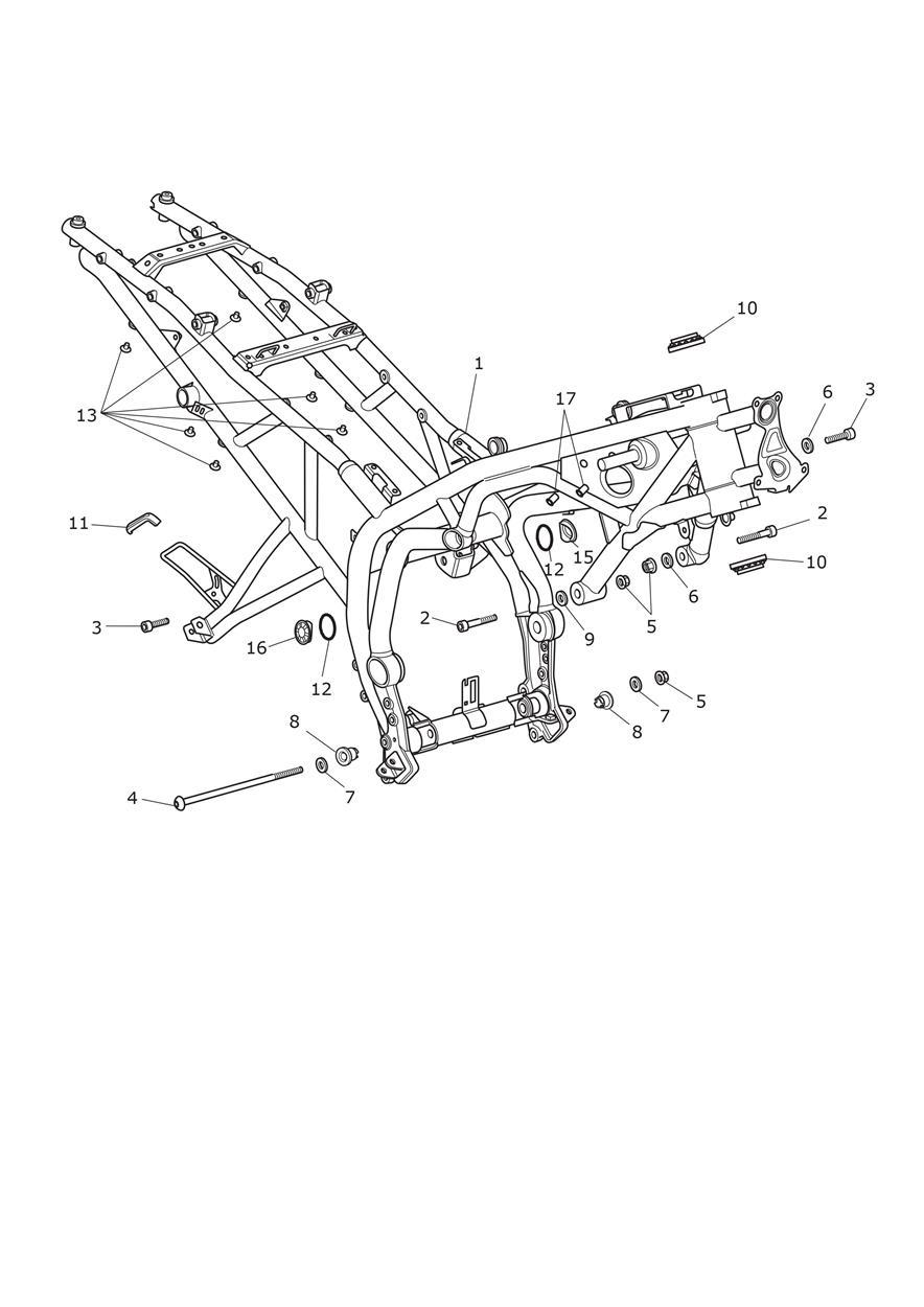 Main Frame & Fittings exploded diagram