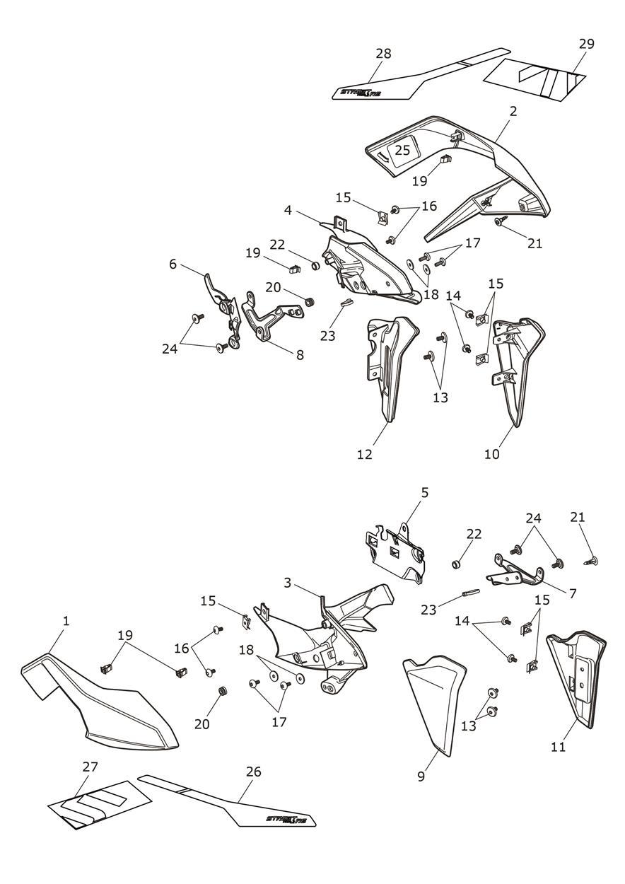 Side Panels exploded diagram