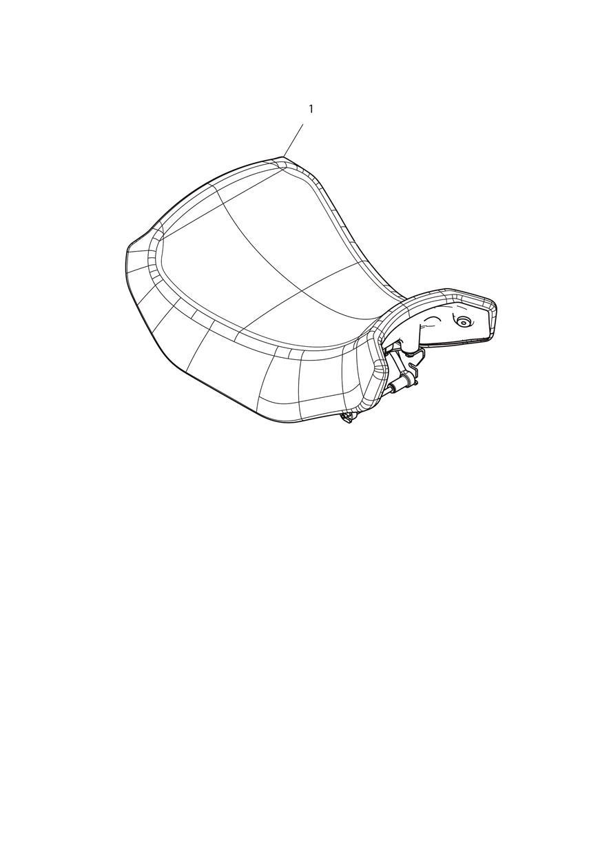 Heated Rider Seat, Low exploded diagram