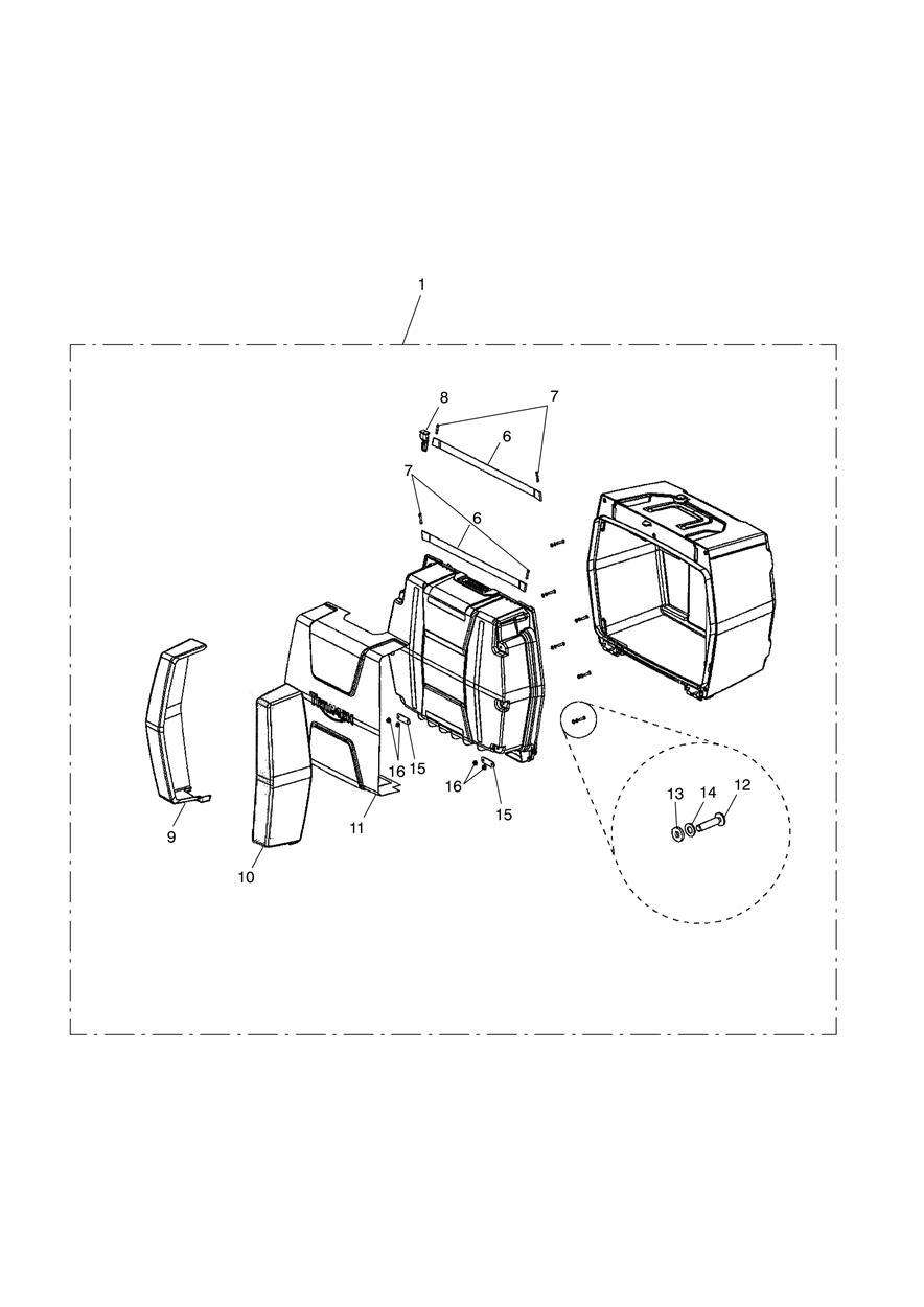 Top Box Assy, Unpowered exploded diagram