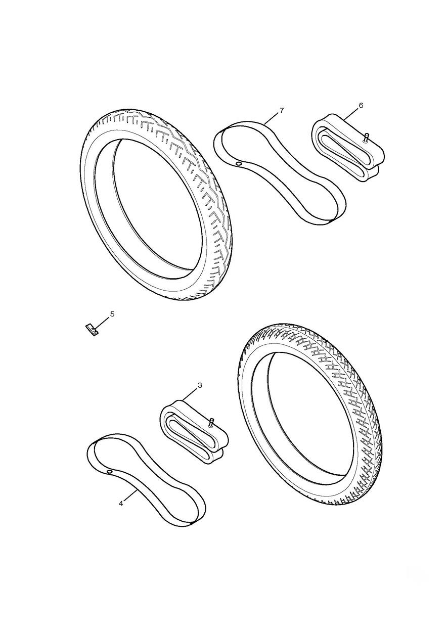 Tyres, Valves & Balance Weights exploded diagram