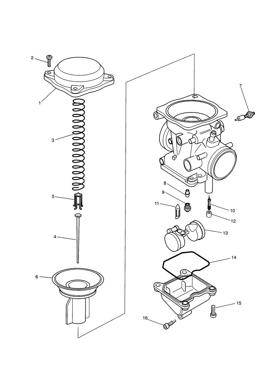 Carburettor Parts Carburettor assembly T1240670 exploded diagram