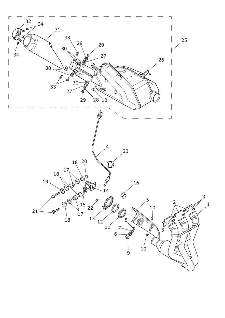 Exhaust System exploded diagram