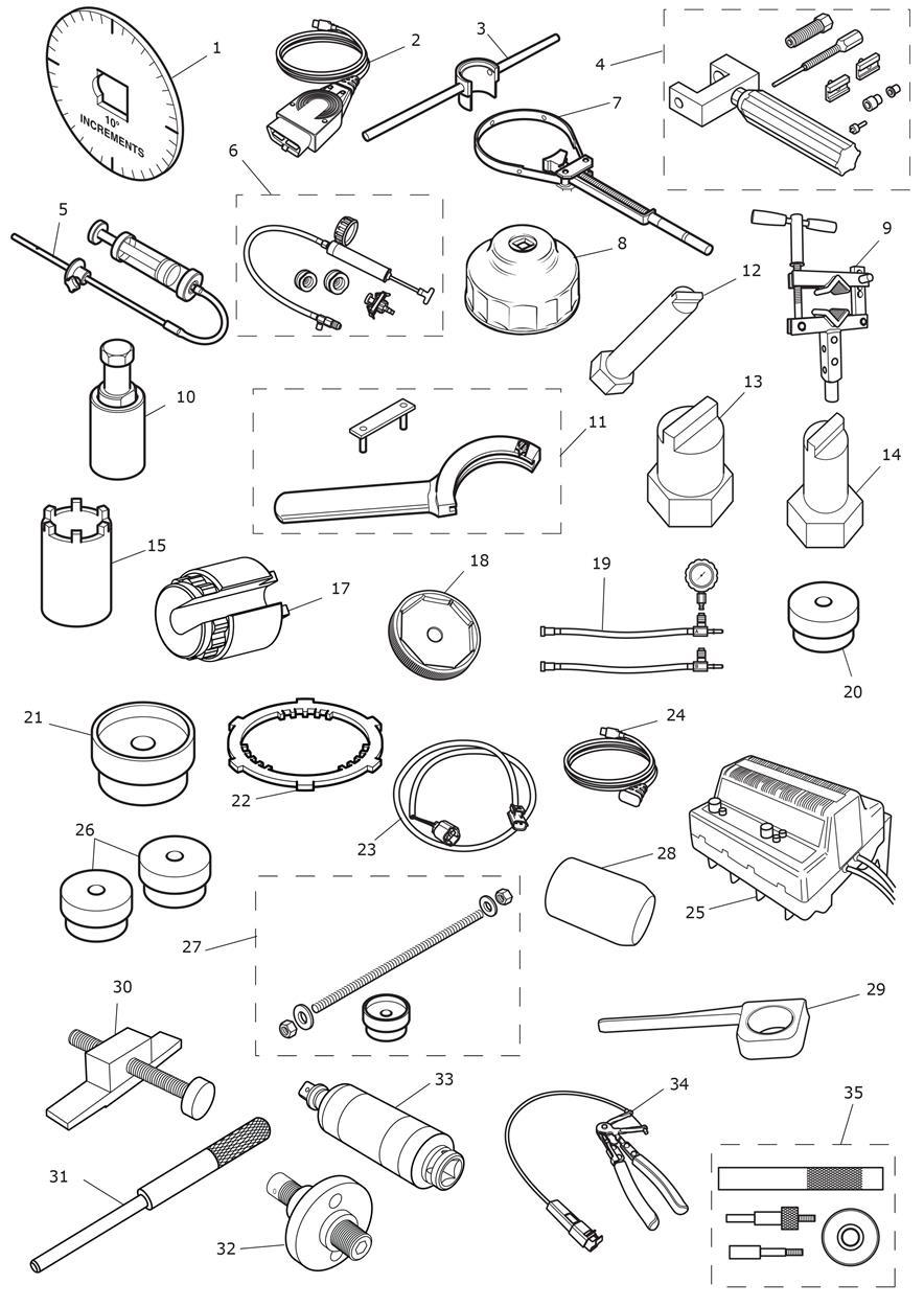Service Tools exploded diagram