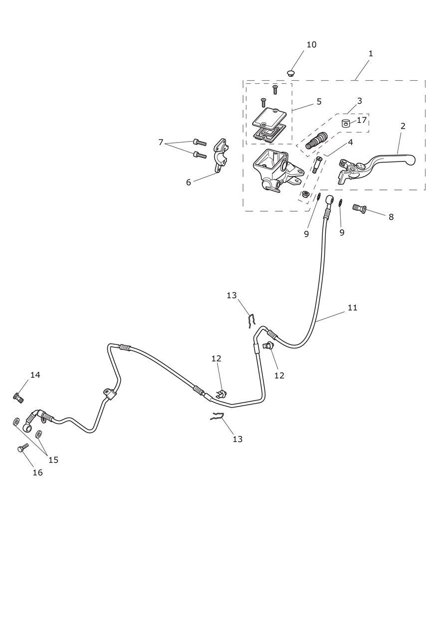 Clutch Controls exploded diagram