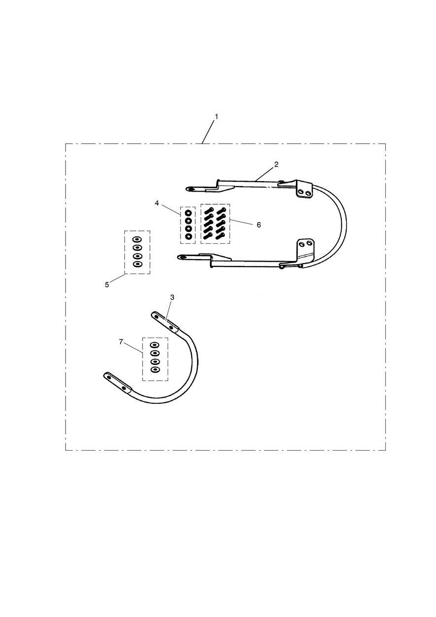 Chrome Grab Rail Kit exploded diagram