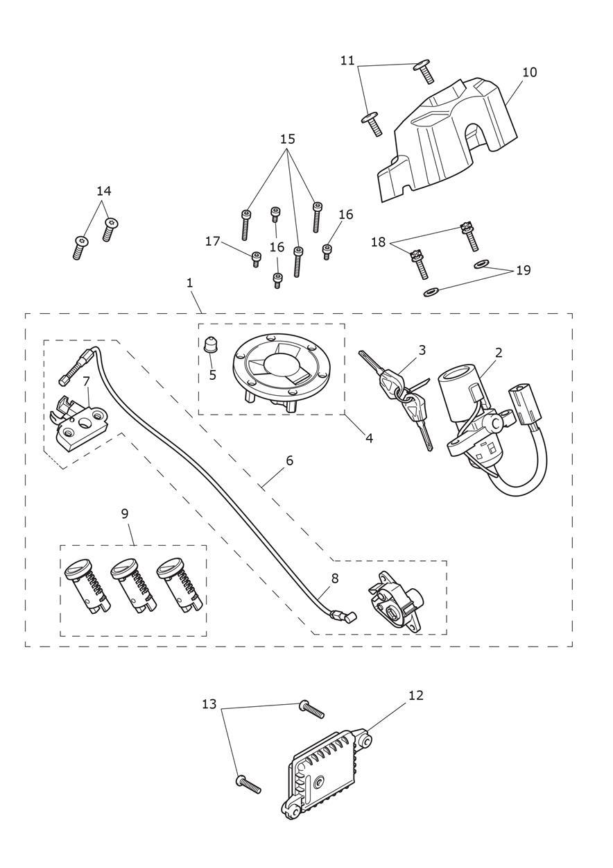 Lockset exploded diagram