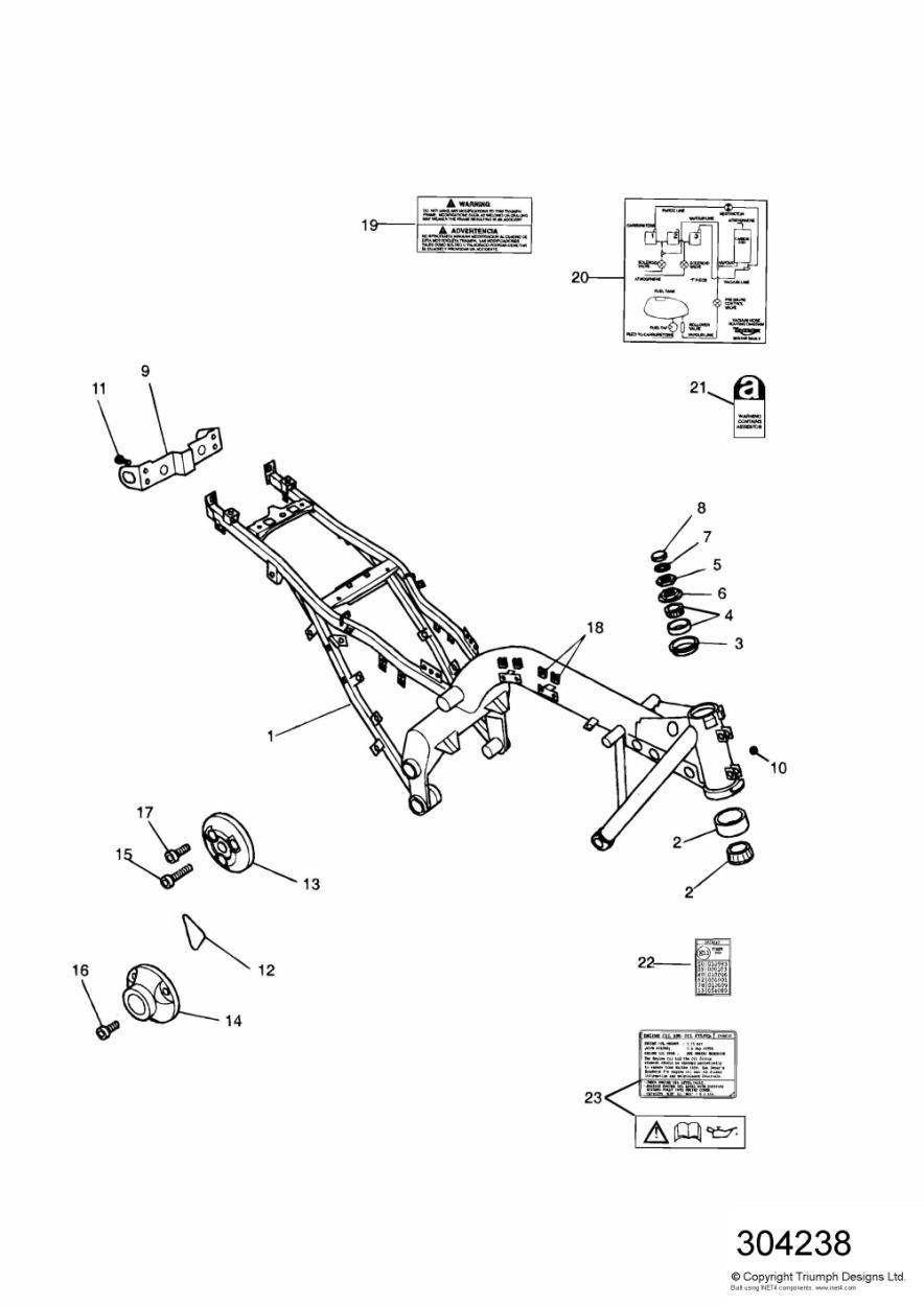 Main Frame & Fittings exploded diagram