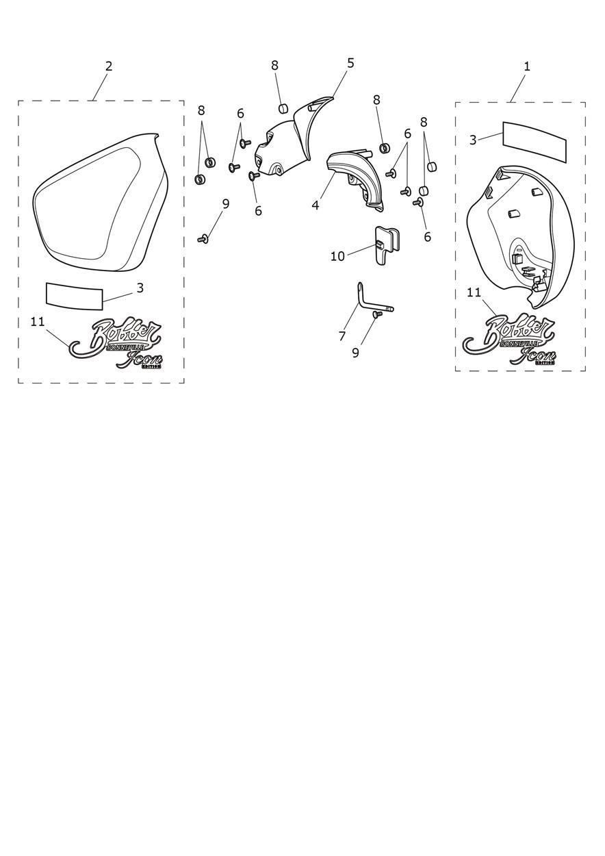 Side Fairing Panels exploded diagram