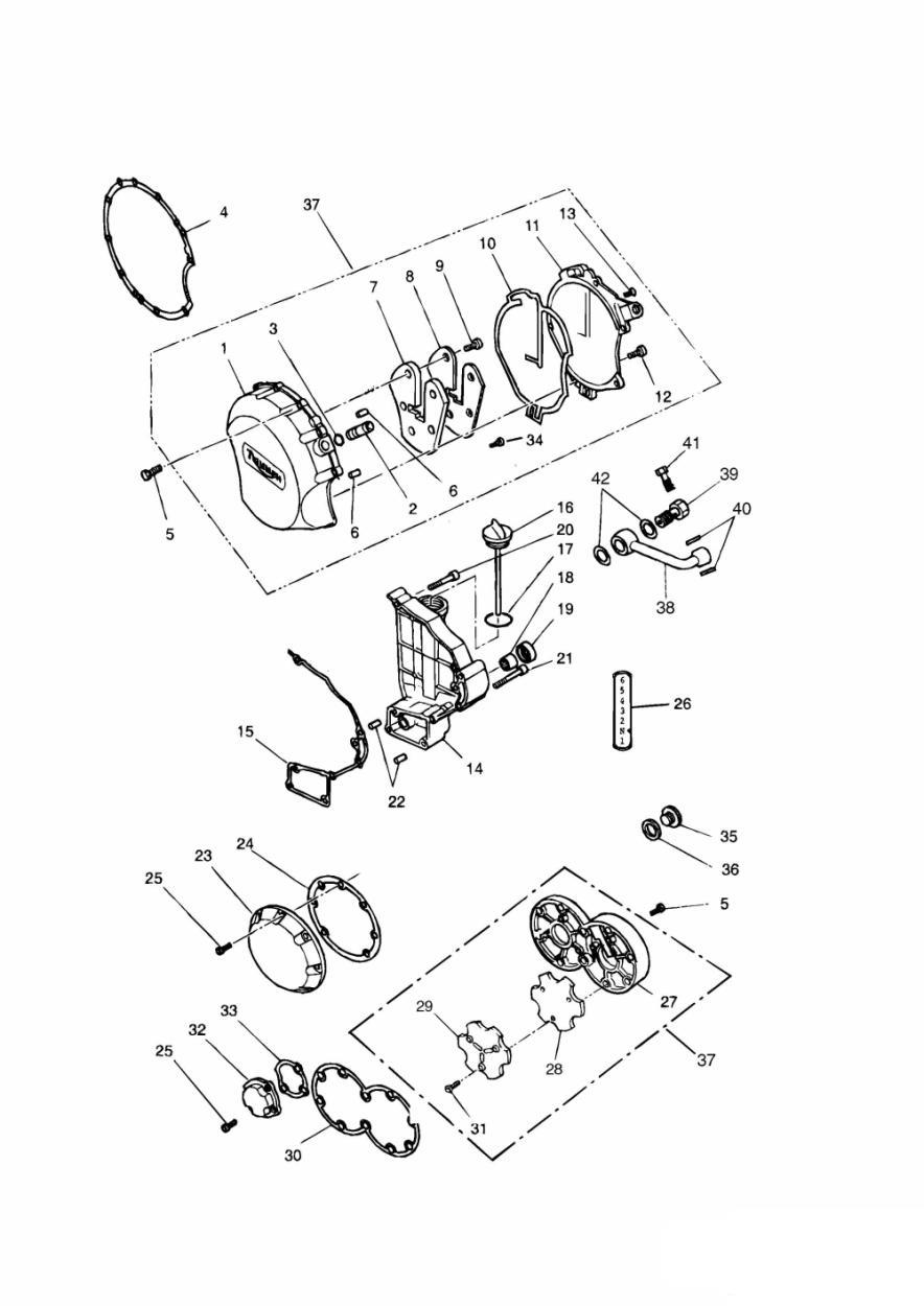 Engine Covers 3 Cylinder Silver exploded diagram